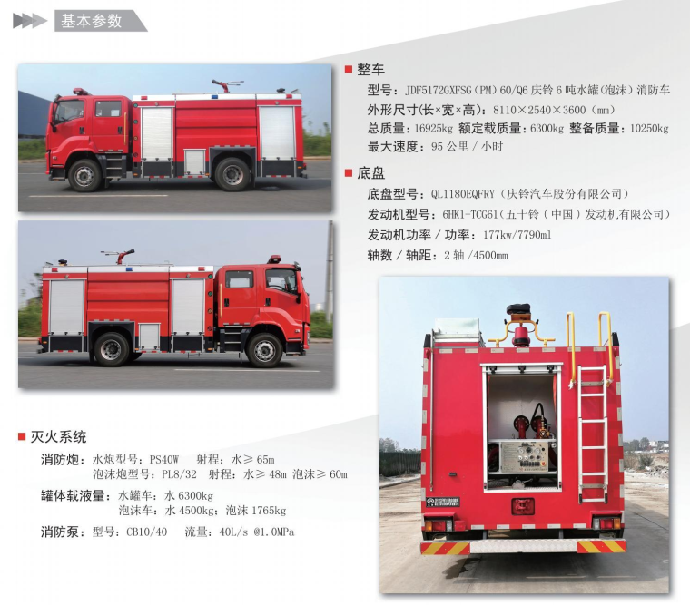 五十鈴6噸泡沫消防車，國(guó)產(chǎn)中型消防車之驕子